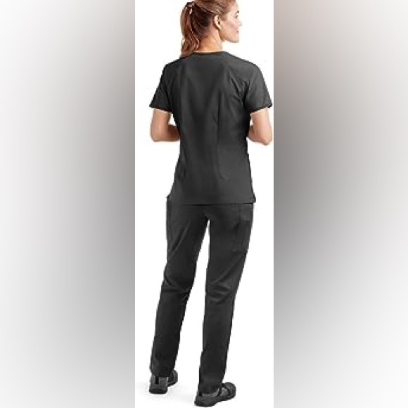Strictly Scrubs Women’s Classic Scrub Set – Includes Mock Wrap Top and Pant - Picture 4 of 16